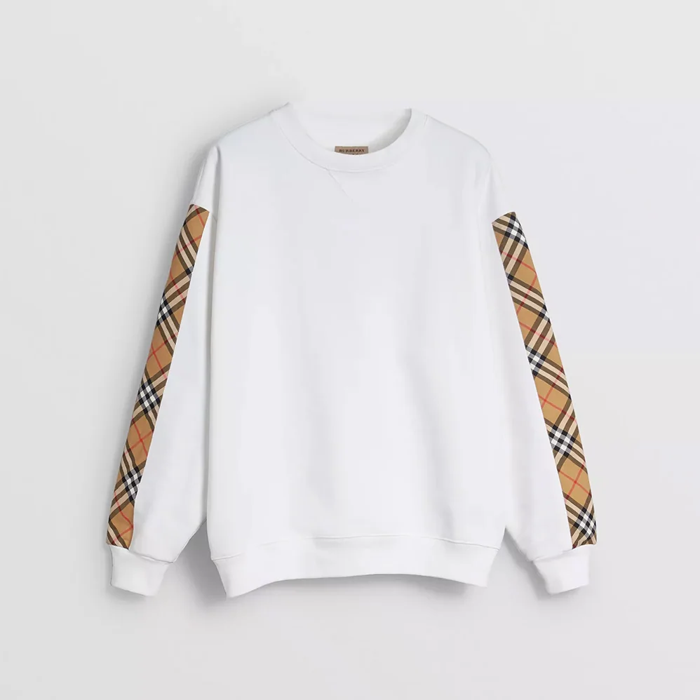Burberry Vintage Check Detail Cotton Blend Sweatshirt for Unisex