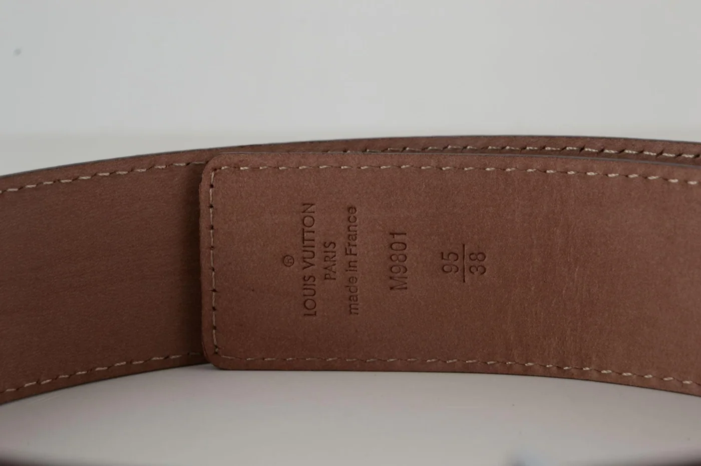 Brown Damier SiAmazinger Buckle Leather Belt