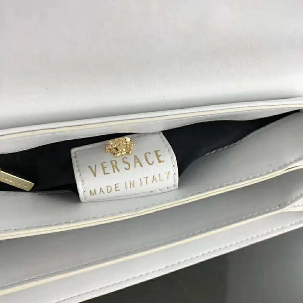 Versace Medusa Head Evening Clutch Bag for Women in White Versace Medusa Head Evening Clutch Bag for Women in White