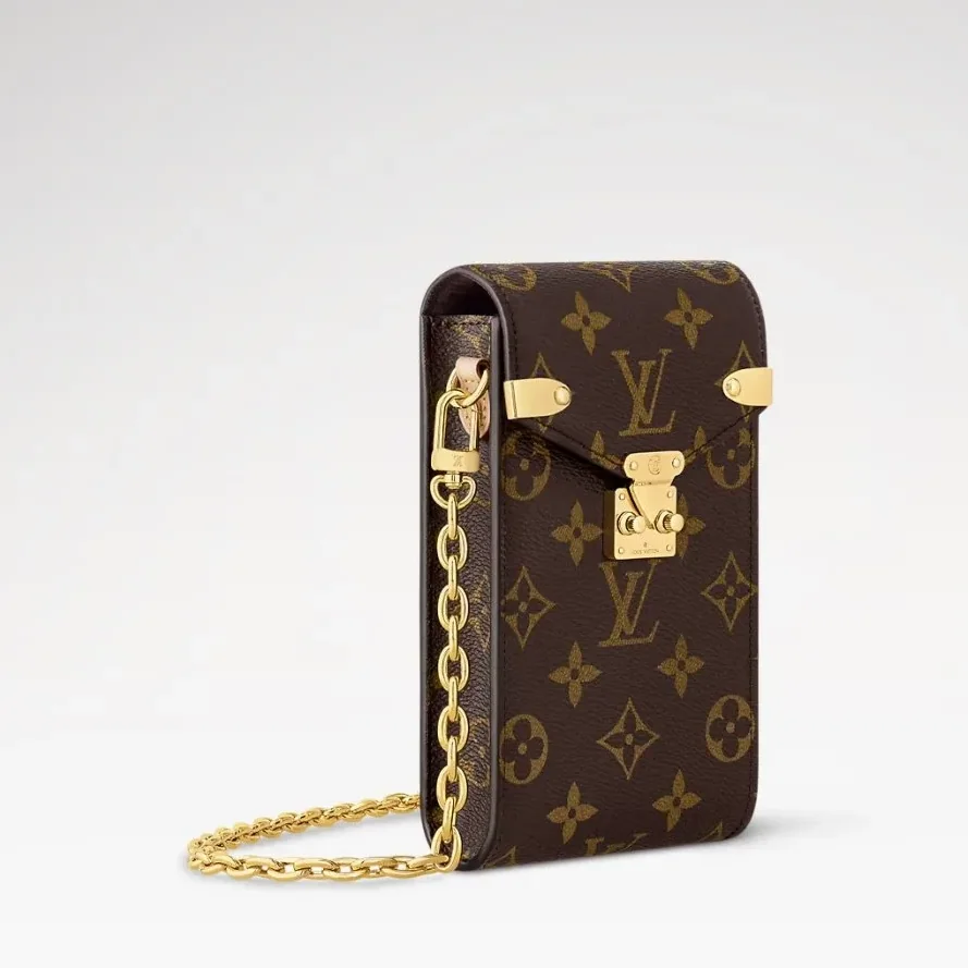 Louis Vuitton Phone Pouch Metis in Brown Monogram Gold Hardware