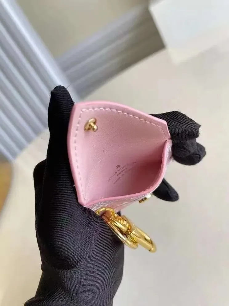 Louis Vuitton Kirigami Pouch Bag Charm And Key Holder Monogram Canvas Pink