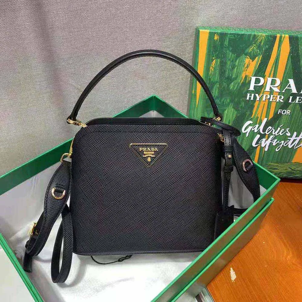 Prada Prada Matinee Micro Saffiano Leather Bag for Women in Black
