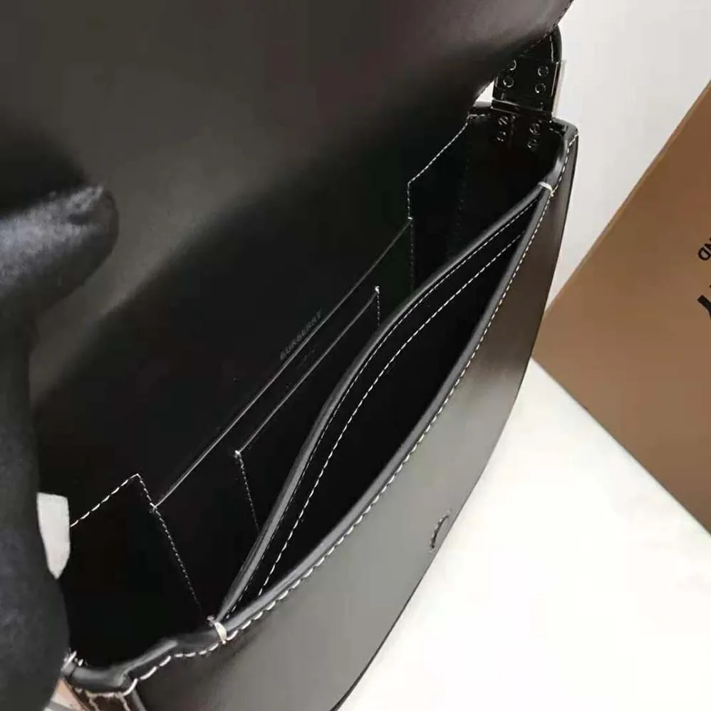 Burberry Small Logo Graphic Denim and Leather Olympia Bag for Women Burberry Small Logo Graphic Denim and Leather Olympia Bag for Women
