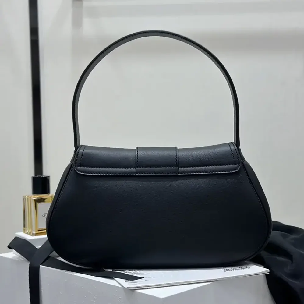 Celine Medium Polly Bag in Supple Calfskin-Black 115633FDU.38NO for Women Celine Medium Polly Bag in Supple Calfskin-Black 115633FDU.38NO for Women