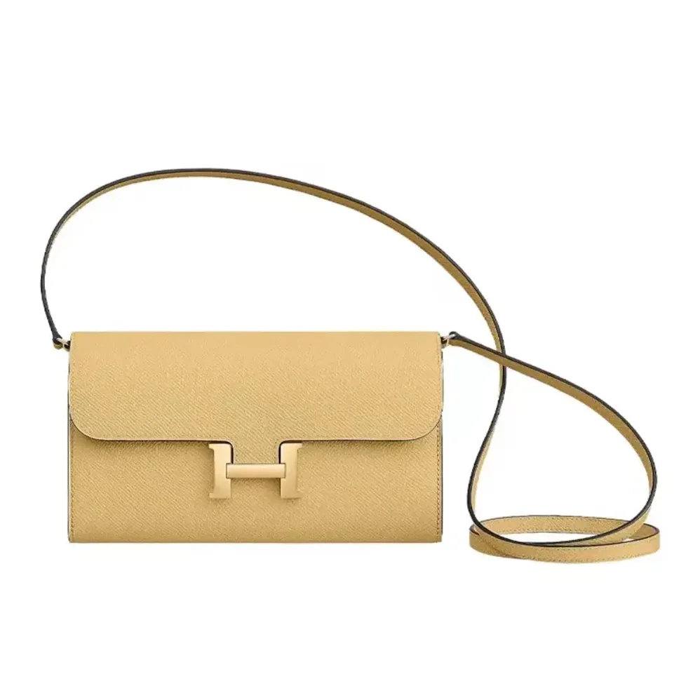 Hermes Constance Long To Go in Epsom Leather for Women in Yellow/Gold Hermes Constance Long To Go in Epsom Leather for Women in Yellow/Gold
