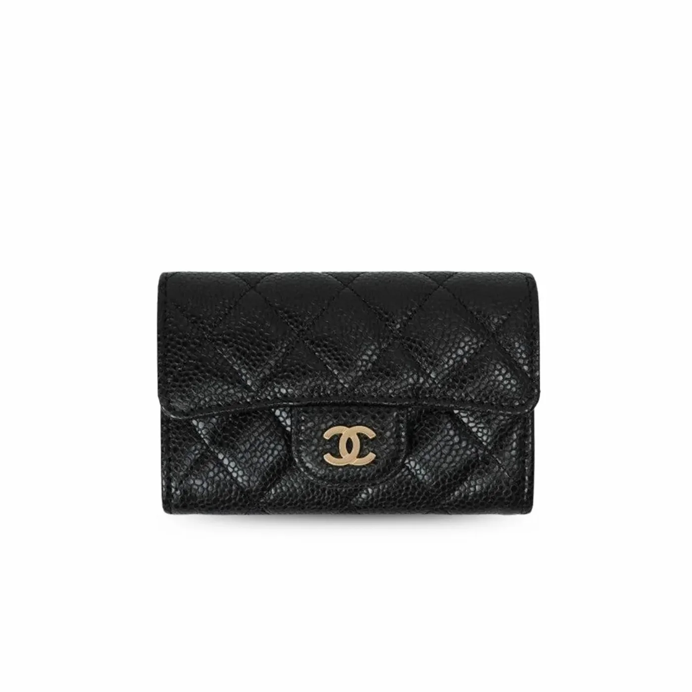 Chanel Classic Card Holder Gold Black Chanel Classic Card Holder Gold Black