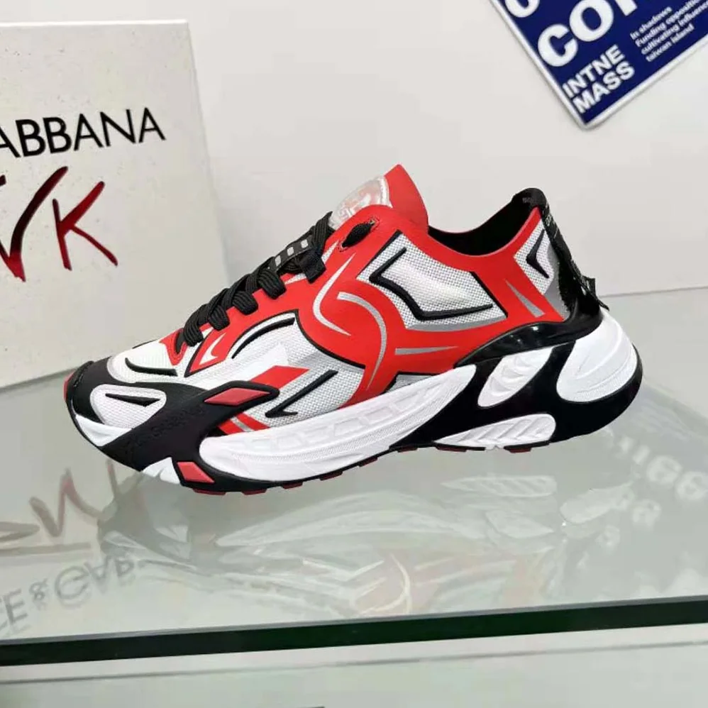 Dolce Gabbana D&G Mesh Fast Sneakers for Men in Red Dolce Gabbana D&G Mesh Fast Sneakers for Men in Red