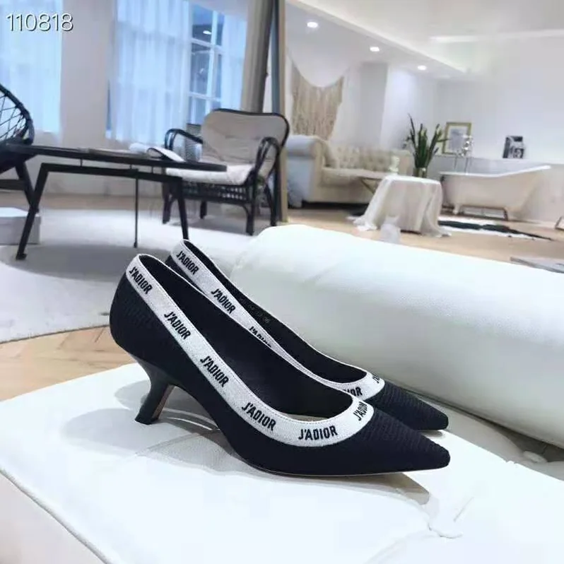 Dior J'adior Embroidered Pump Technical Canvas Embroidered Ribbon 6.5 cm Heel for Women