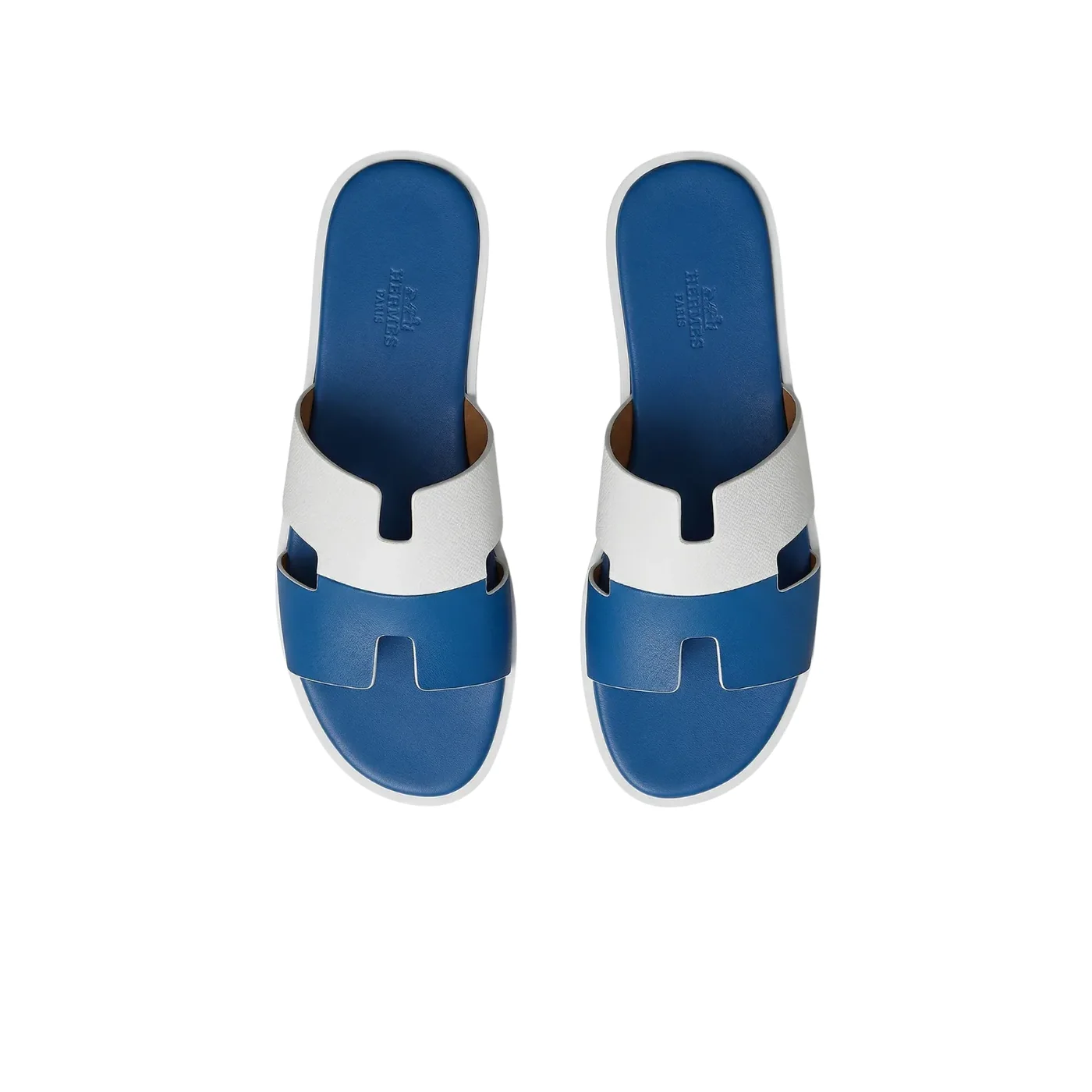 Hermes Izmir Sandal White in Blue Hermes Izmir Sandal White in Blue