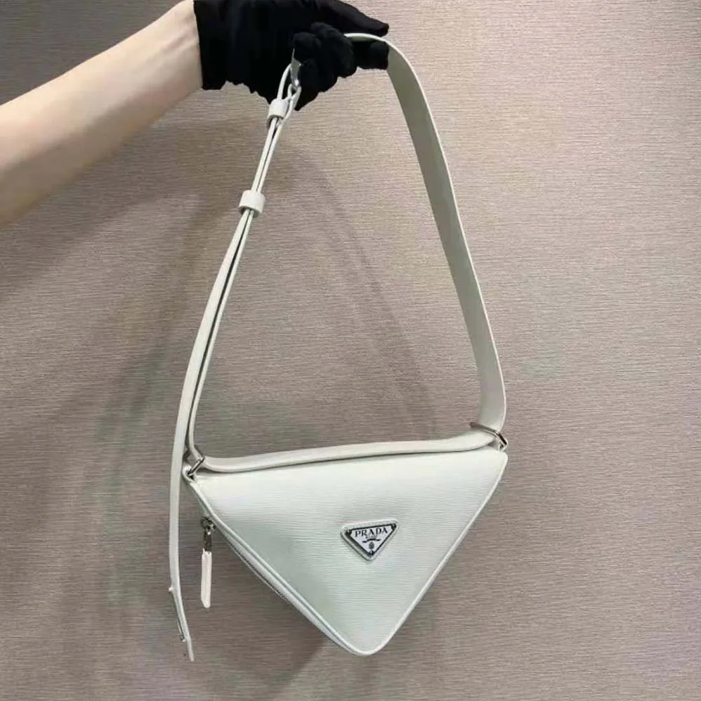 Prada Saffiano Leather Belt Bag for Unisex in White Prada Saffiano Leather Belt Bag for Unisex in White