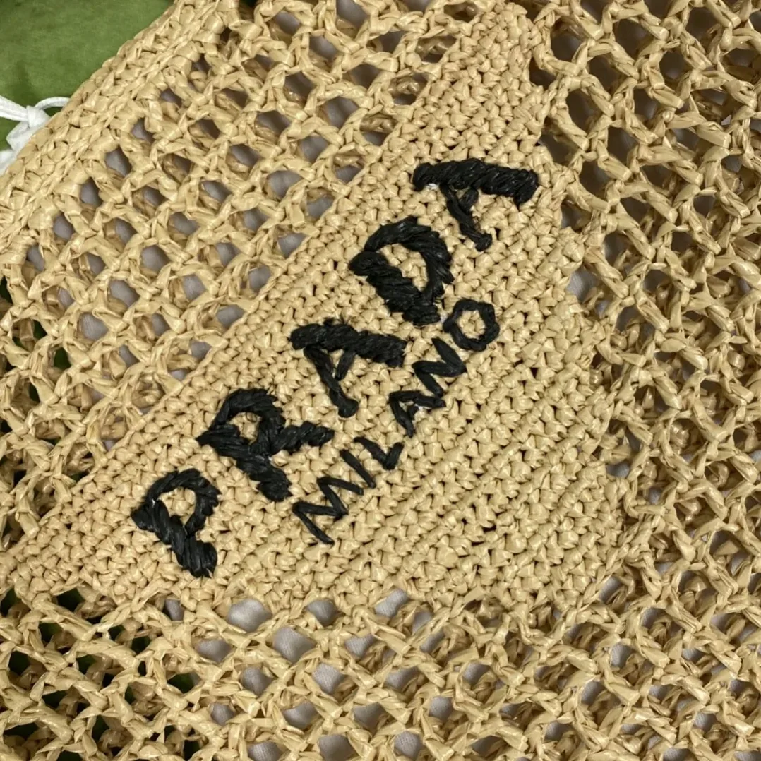 Prada Raffia Tote Bag Beige Prada Raffia Tote Bag Beige