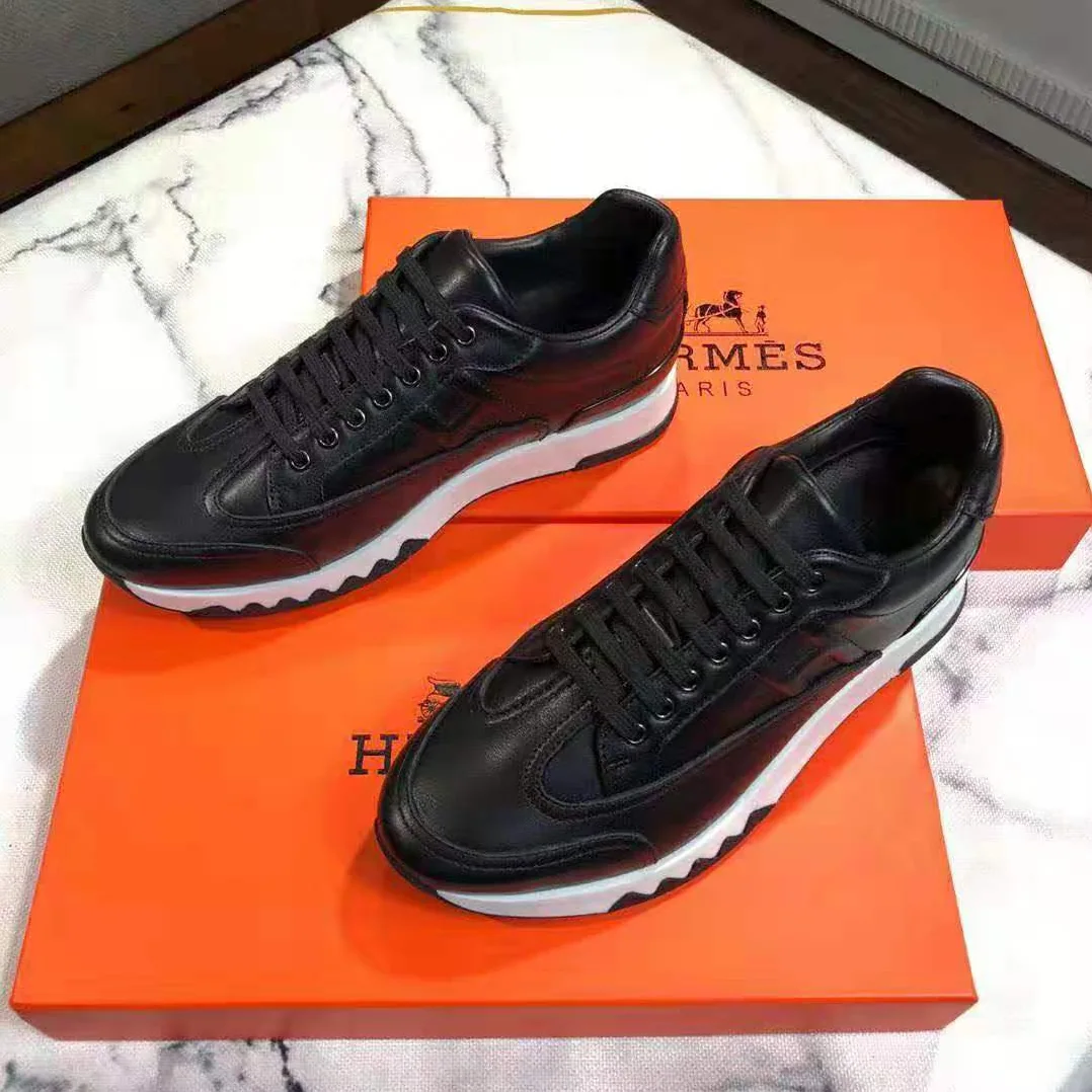 Hermes Trail sneaker in Calfskin for Men in Black