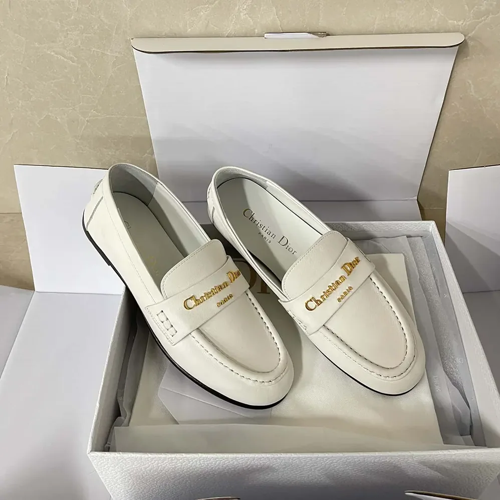Dior Boy Loafer White Supple Calfskin for Women Dior Boy Loafer White Supple Calfskin for Women