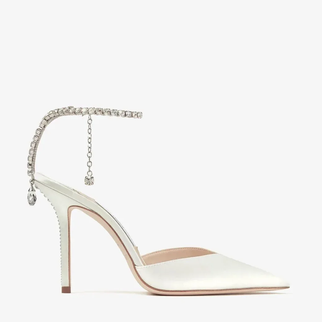 Jimmy Choo Saeda 100 Pumps Ivory SAEDA100BBD Jimmy Choo Saeda 100 Pumps Ivory SAEDA100BBD