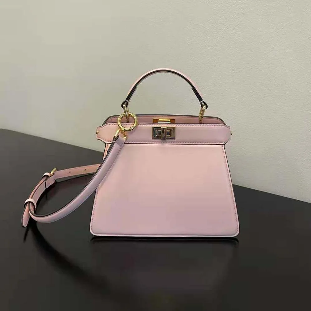 Fendi Peekaboo ISeeU Petite Pink Padded Nappa Leather Bag for Women Fendi Peekaboo ISeeU Petite Pink Padded Nappa Leather Bag for Women