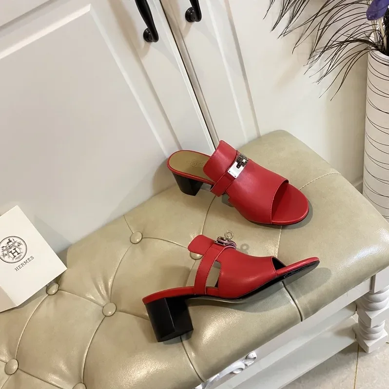 Hermes Candy Sandal Red , Shoes for Women
