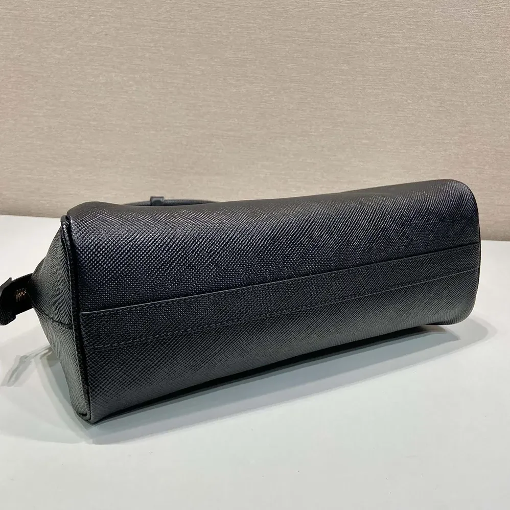 Prada Medium Saffiano Leather Bag for Women in Black Prada Medium Saffiano Leather Bag for Women in Black