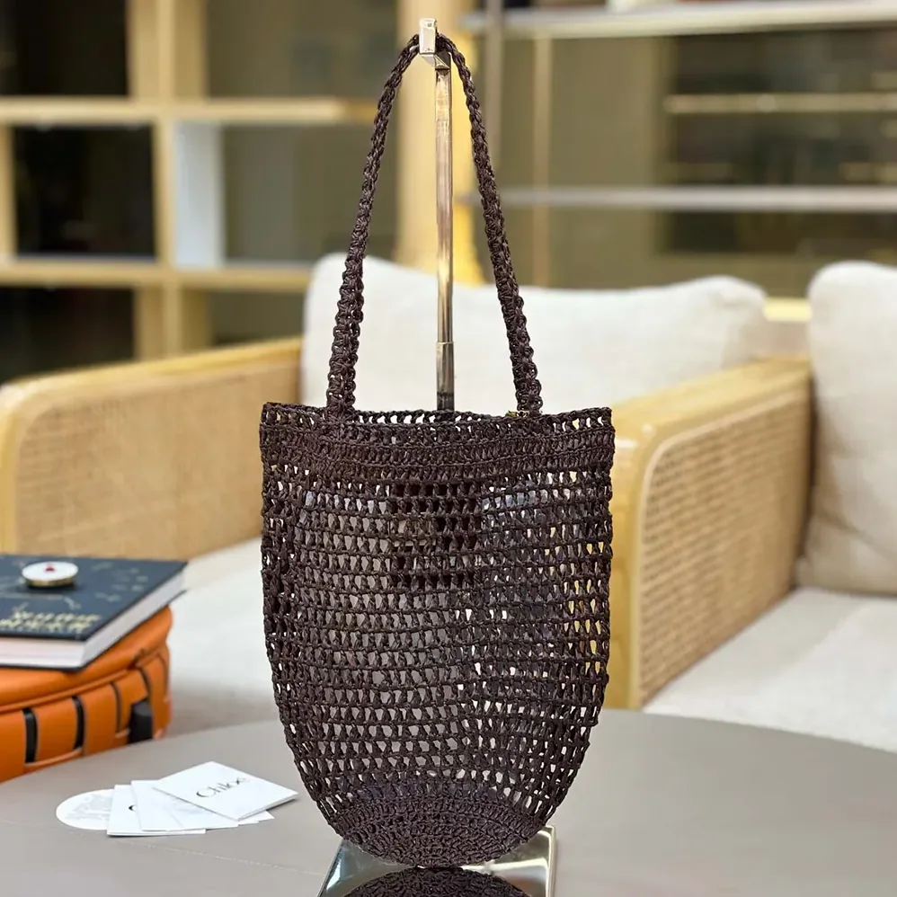 Chloe Small Summer Banana Tote Bag in Raffia for Women in Kohl Brown Chloe Small Summer Banana Tote Bag in Raffia for Women in Kohl Brown
