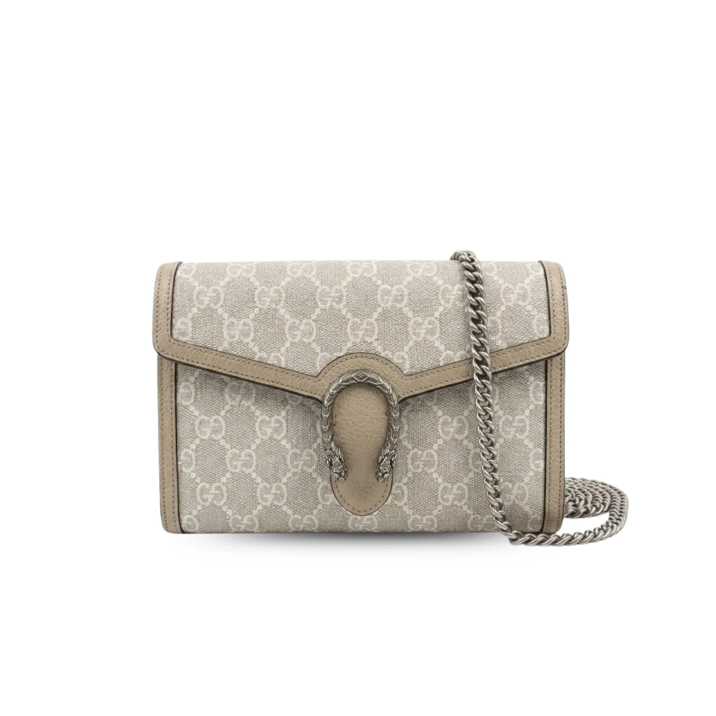 Gucci Dionysus Mini Shoulder Bag / Beige/ Blue GG Supreme Canvas Palladium Hardware Gucci Dionysus Mini Shoulder Bag / Beige/ Blue GG Supreme Canvas Palladium Hardware