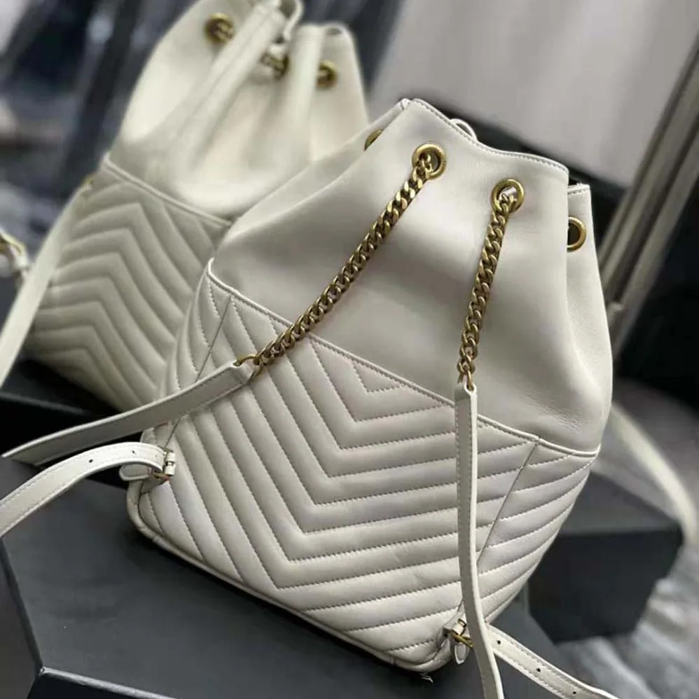 Saint Laurent YSL Joe Backpack in Lambskin for Women in White