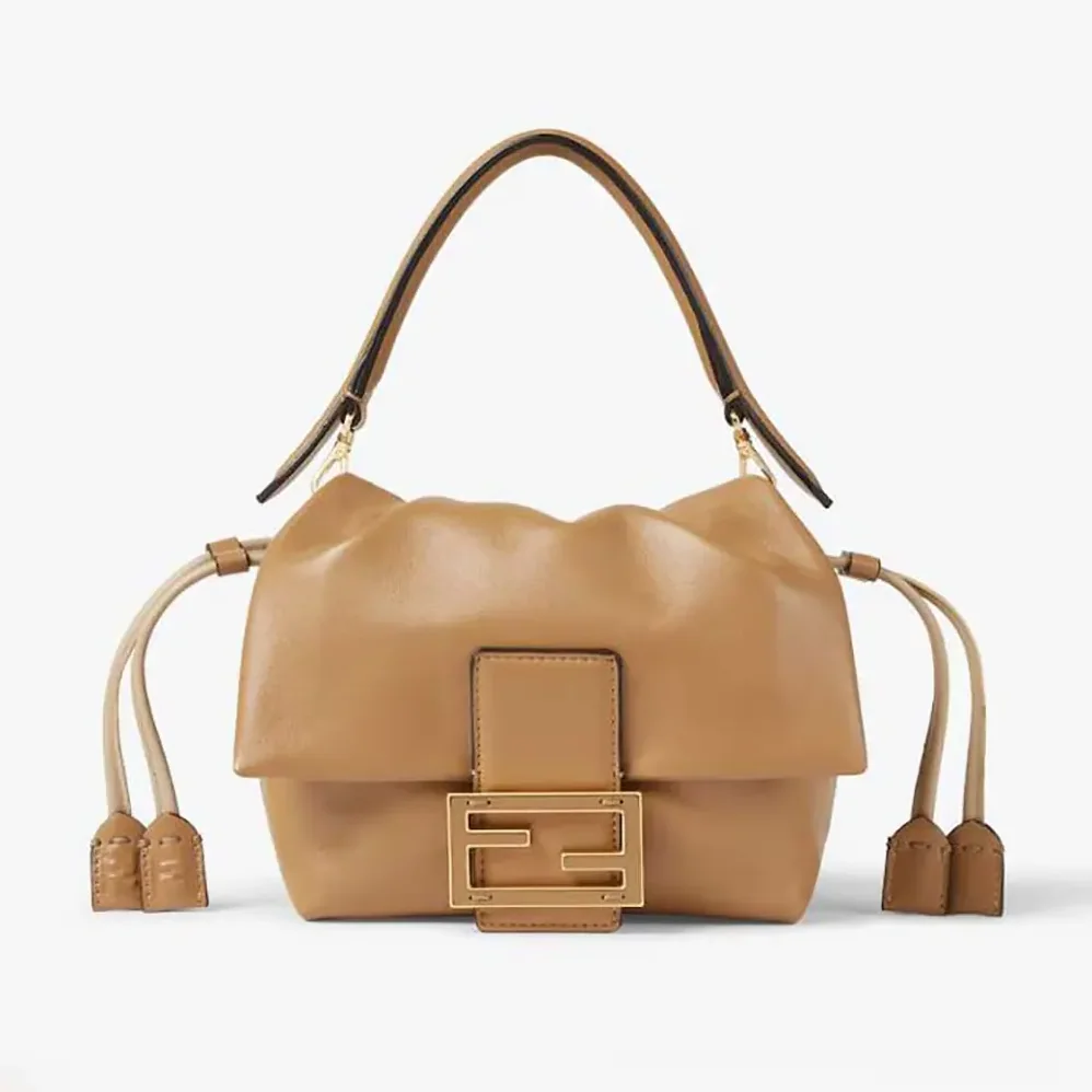 Fendi Mamma Baguette Small Cappuccino Nappa Leather Mini for Women in bag Fendi Mamma Baguette Small Cappuccino Nappa Leather Mini for Women in bag