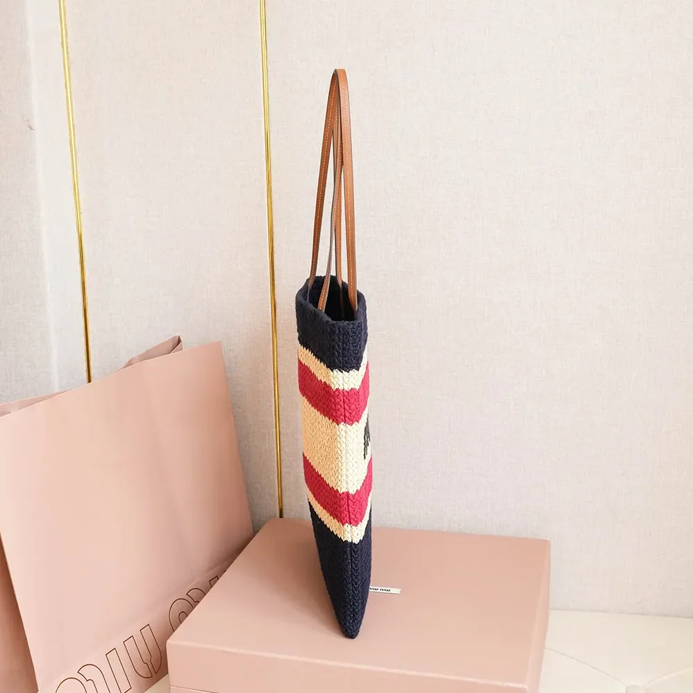 Miu Miu Raffia for Women in effect Woven Tote Bag