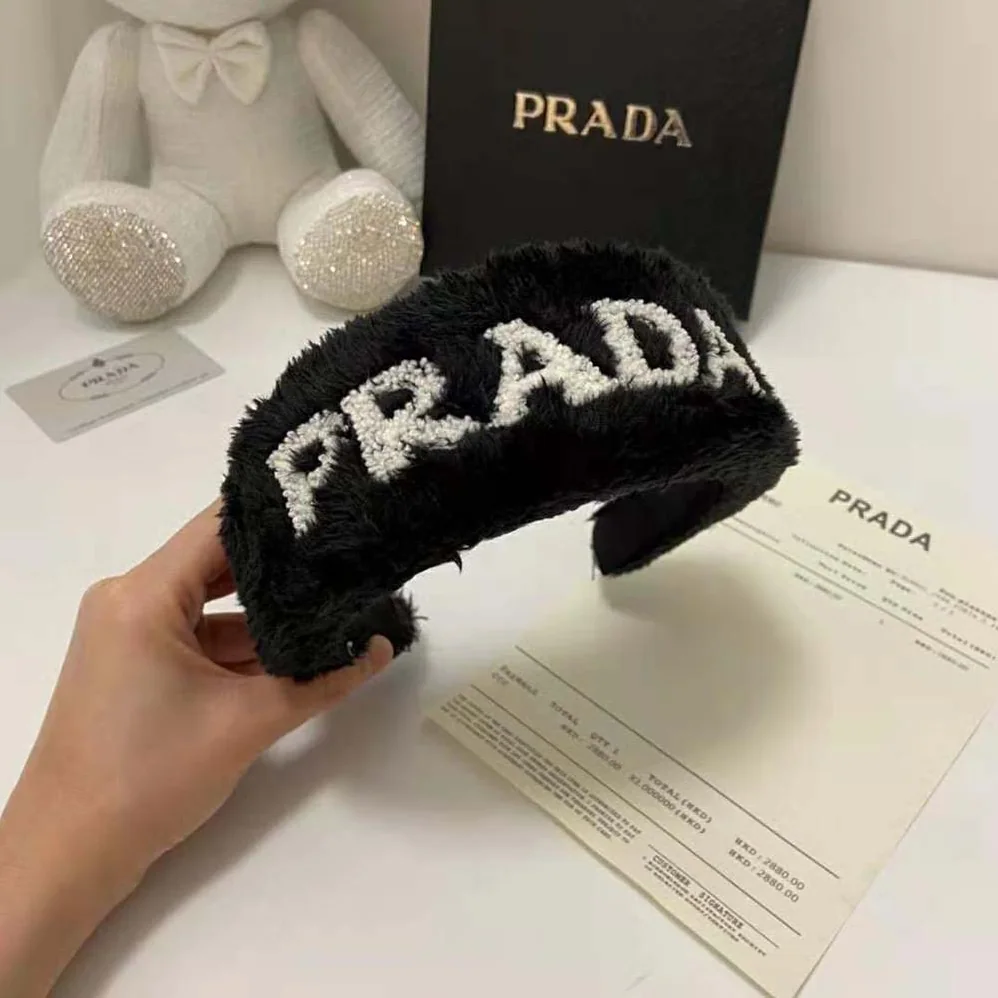 Prada Terrycloth Headband with A Beguiling Rounded Design for Women Prada Terrycloth Headband with A Beguiling Rounded Design for Women