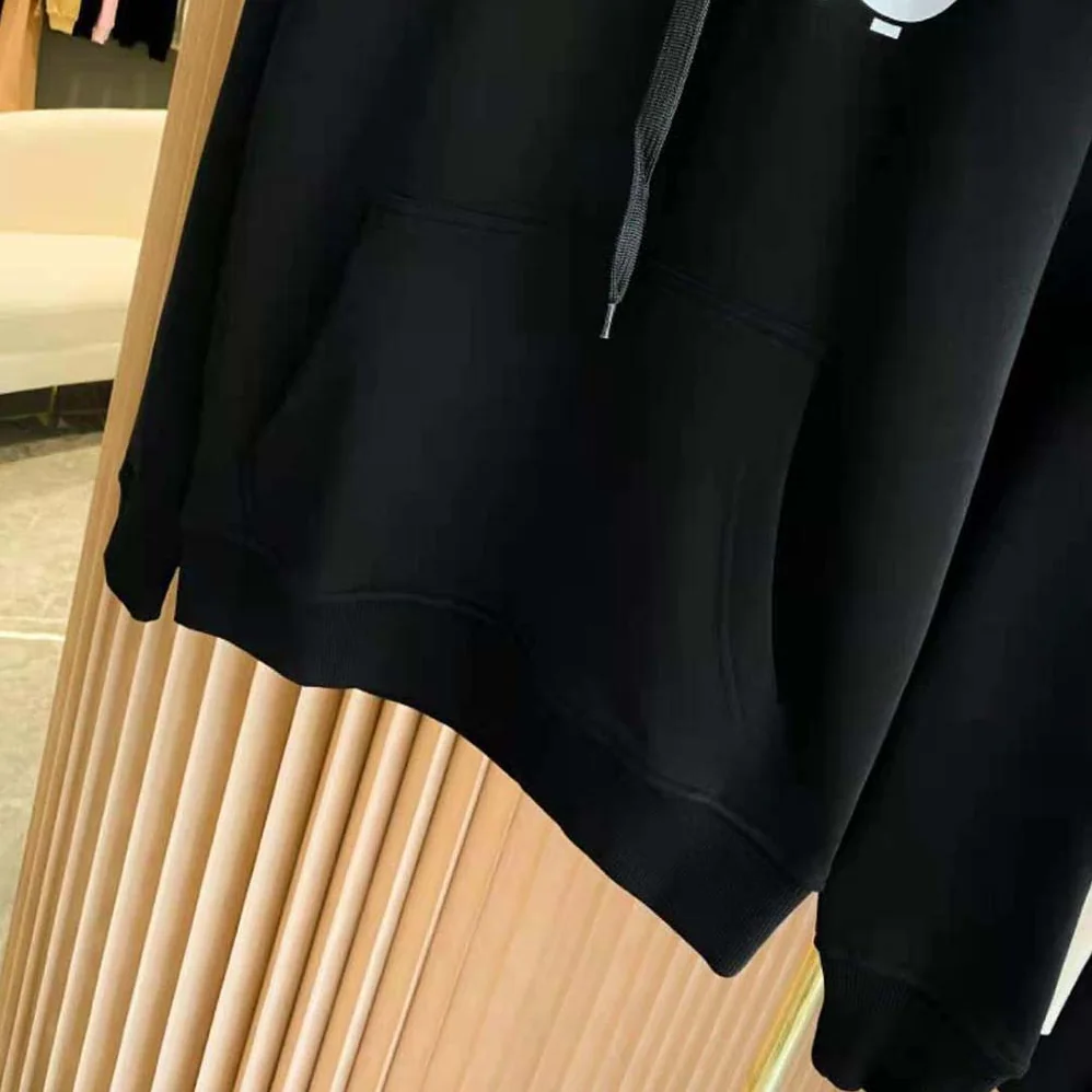 Burberry Monogram Motif Cotton Hoodie for Women in Black