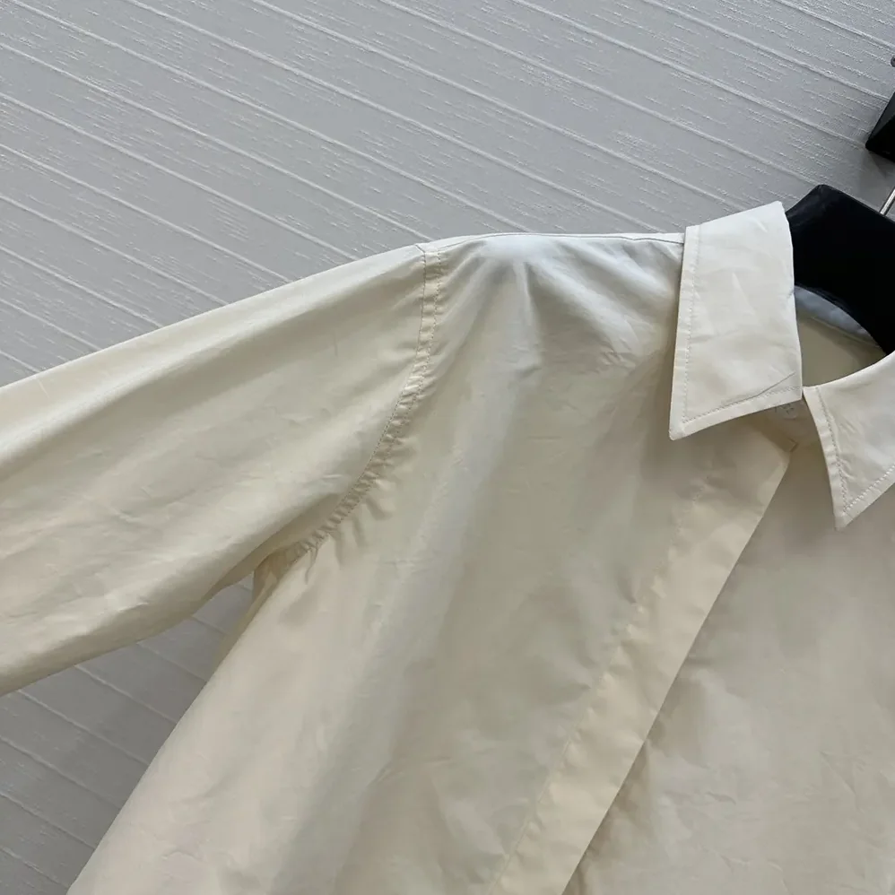 Fendi White Cotton Poplin Shirt for Women