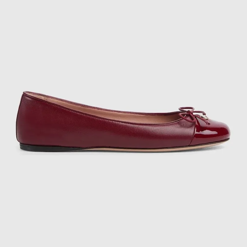 Gucci Ballet Flat With Double G Red