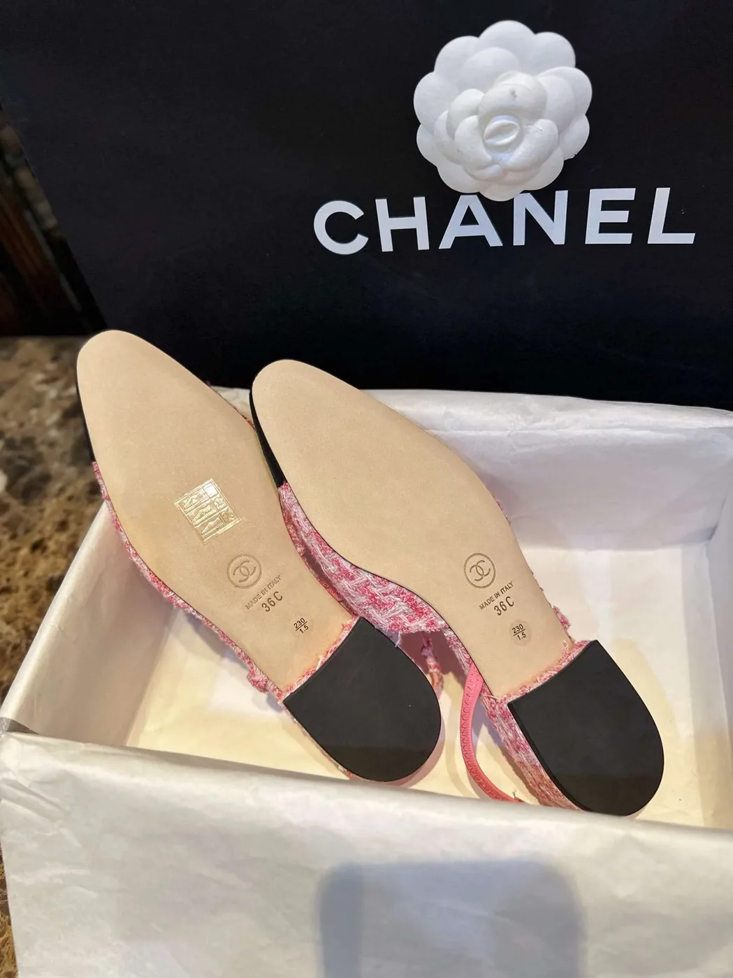 Chanel Woolen Lat Lace Up Sandals Pink Chanel Woolen Lat Lace Up Sandals Pink