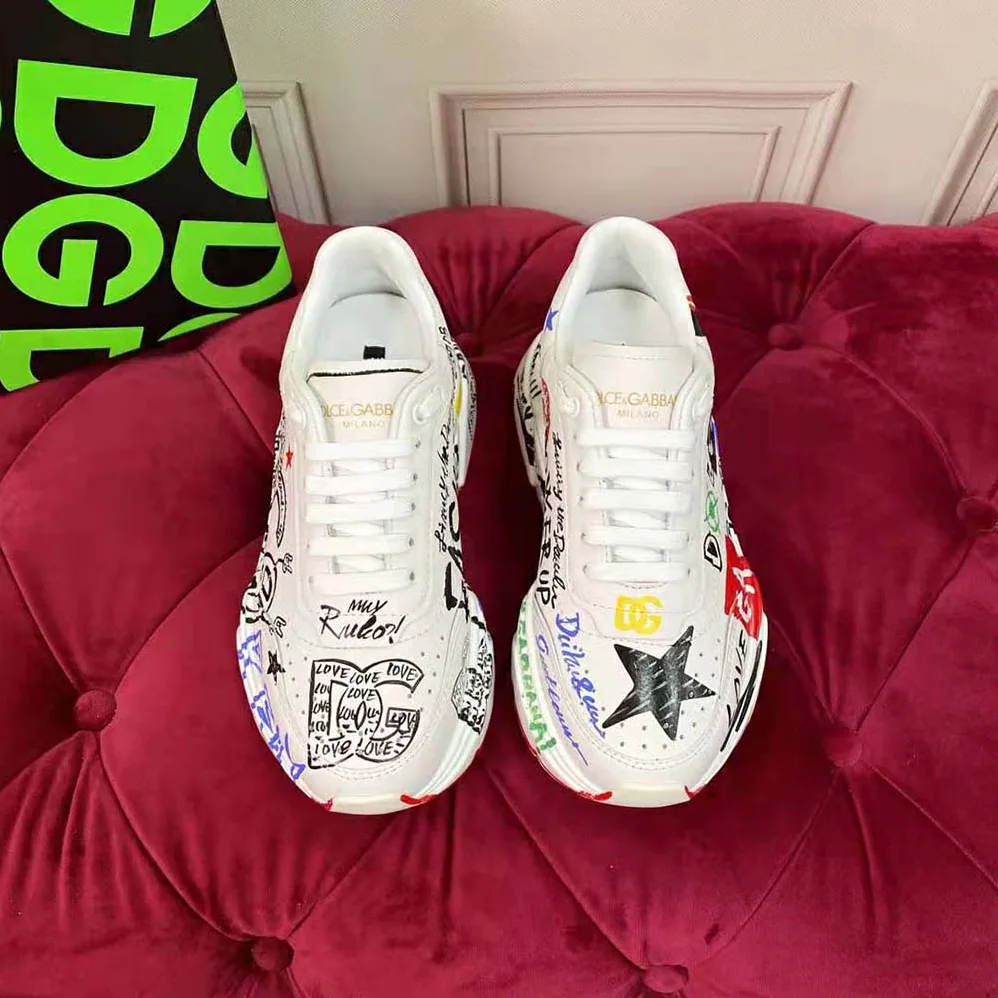 Dolce Gabbana D&G Calfskin Nappa Daymaster Sneakers for Women in Black Dolce Gabbana D&G Calfskin Nappa Daymaster Sneakers for Women in Black