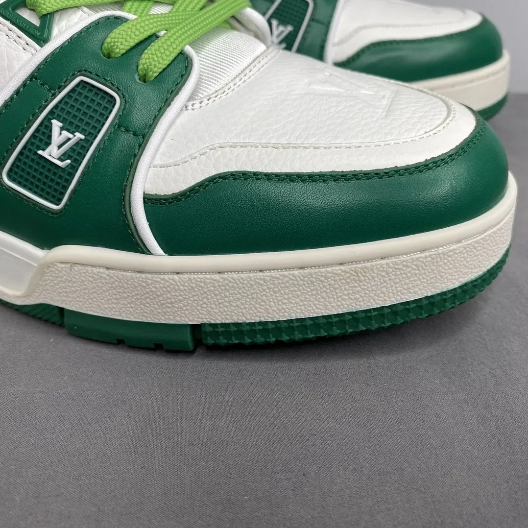 Louis Vuitton Trainer Sneaker Mix Of Materials White/Green Virgil Abloh LV 1A9VNK Louis Vuitton Trainer Sneaker Mix Of Materials White/Green Virgil Abloh LV 1A9VNK