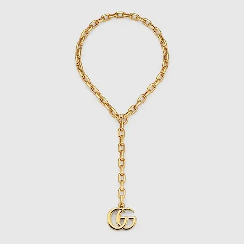 Gucci Marmont Pendant Chain Necklace Gold Hardware ? I8157 8027 Gucci Marmont Pendant Chain Necklace Gold Hardware ? I8157 8027