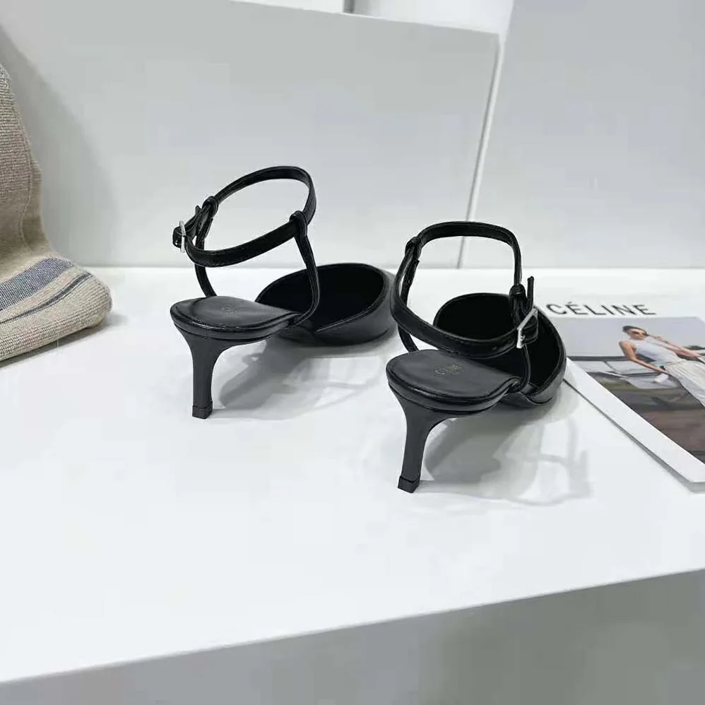 Celine Kitten Metal Toe Pump in Calfskin for Women in Black Celine Kitten Metal Toe Pump in Calfskin for Women in Black