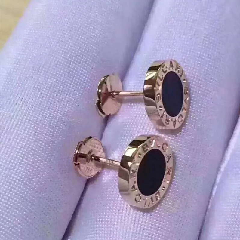 Bvlgari Bvlgari 18 KT Rose Gold Single Stud Earring Onyx for Women Bvlgari Bvlgari 18 KT Rose Gold Single Stud Earring Onyx for Women