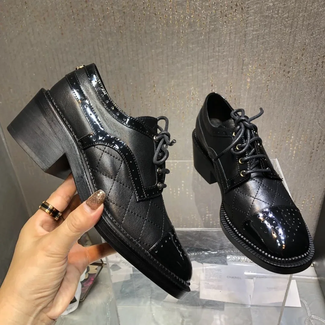 Chanel Laced Shoes Black for Women Chanel Laced Shoes Black for Women