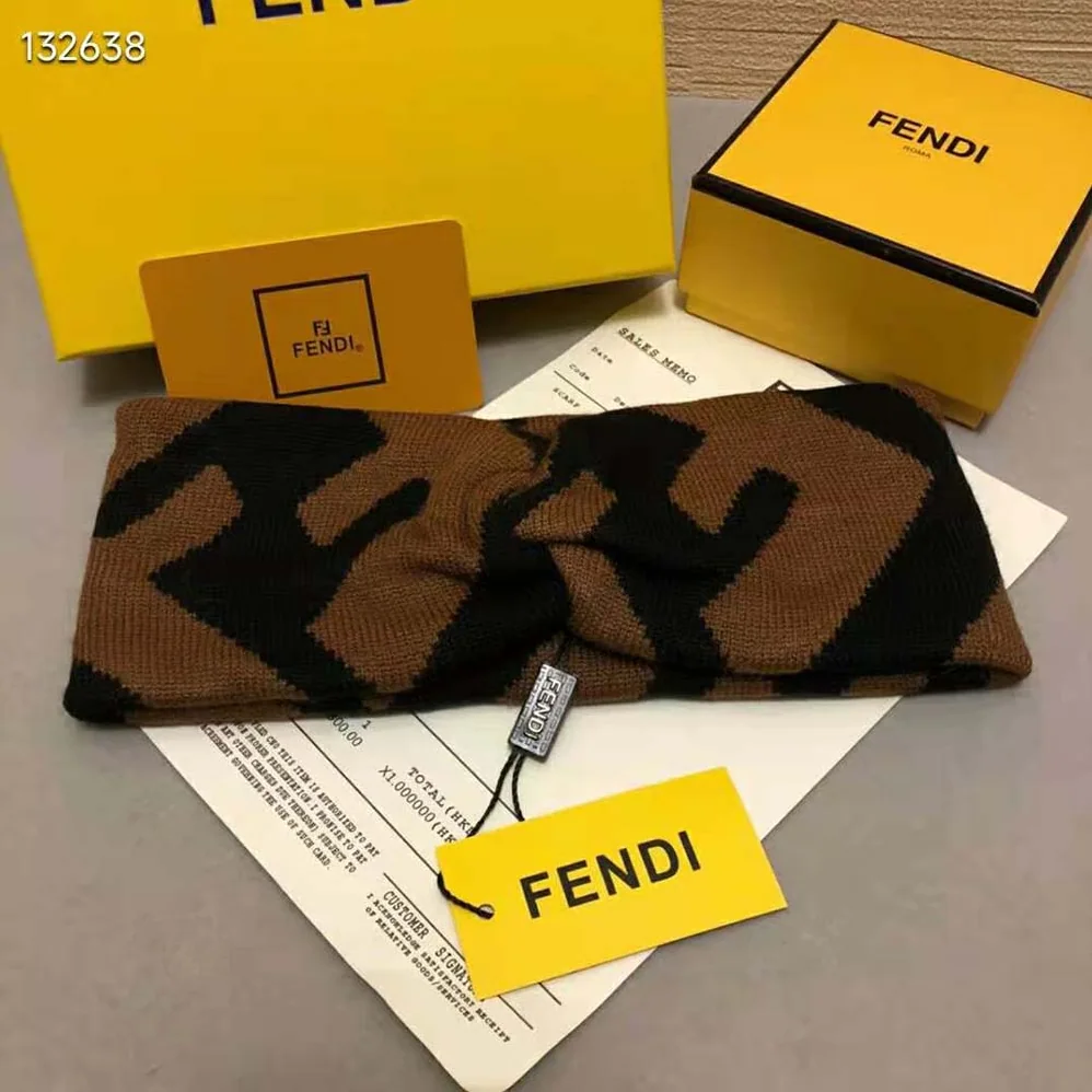 Fendi FF Band Multicolor Wool and Viscose Band for Women Fendi FF Band Multicolor Wool and Viscose Band for Women