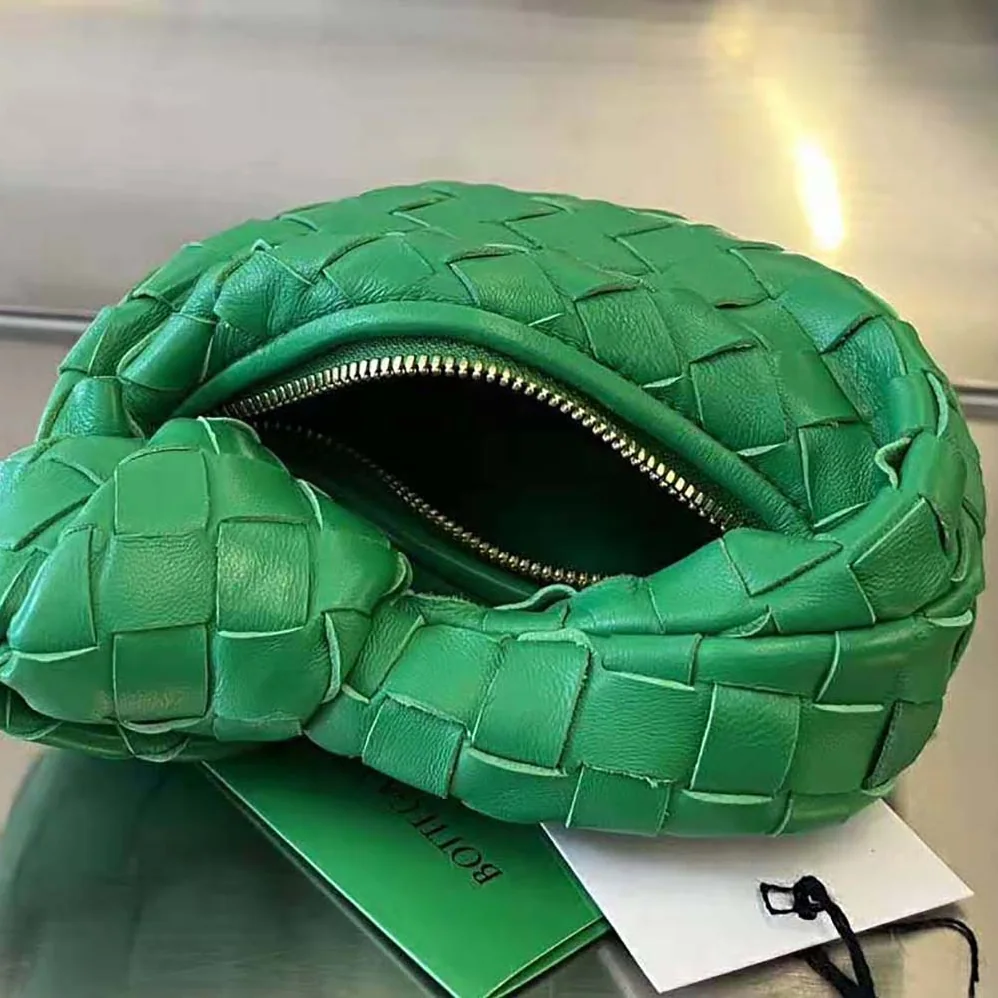 Bottega Veneta Candy Jodie Micro Intrecciato Leather Top Handle Bag for Women in Green Bottega Veneta Candy Jodie Micro Intrecciato Leather Top Handle Bag for Women in Green