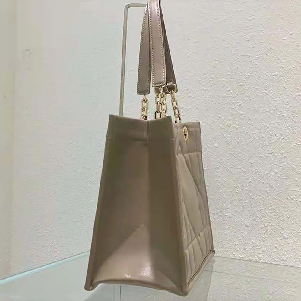 Dior Medium Dior Essential Tote Bag Hazelnut Archicannage Calfskin for Women