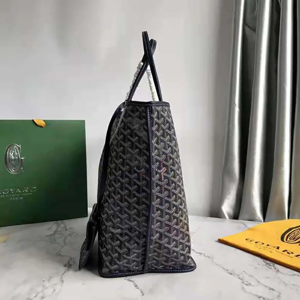 Goyard Sac Saint Louis GM in Goyardine Canvas & Chevroches Calfskin for Women in Black Goyard Sac Saint Louis GM in Goyardine Canvas & Chevroches Calfskin for Women in Black