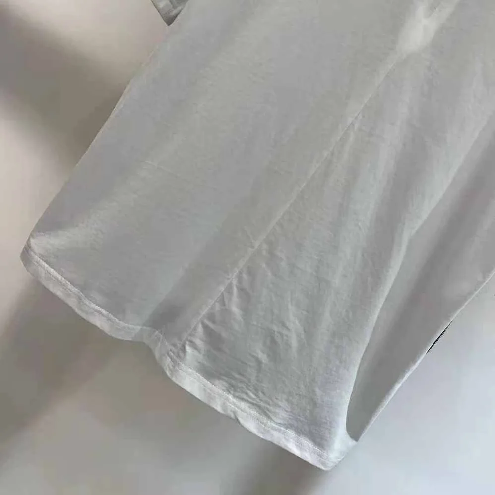 Prada Studded Chiffon and Jersey T-shirt for Women in White Prada Studded Chiffon and Jersey T-shirt for Women in White