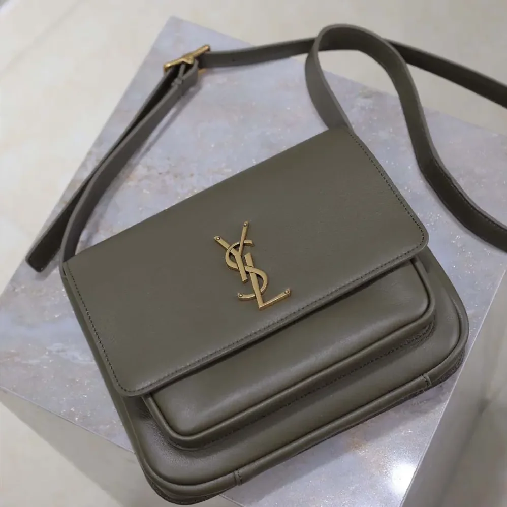 Saint Laurent YSL Niki Satchel In Leather for Women in Dark Green Saint Laurent YSL Niki Satchel In Leather for Women in Dark Green