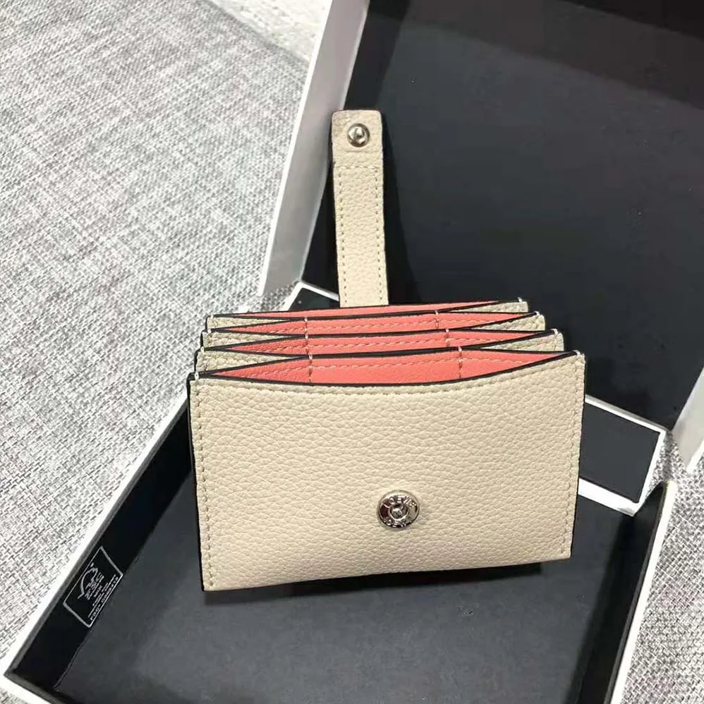 Loewe Accordion Cardholder in Soft Grained Calfskin for Women in White Loewe Accordion Cardholder in Soft Grained Calfskin for Women in White