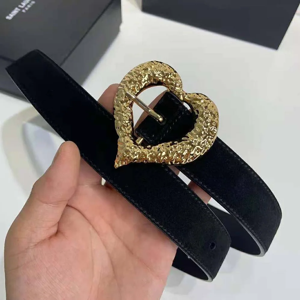 Saint Laurent YSL Heart Belt in Lambskin for Women Saint Laurent YSL Heart Belt in Lambskin for Women