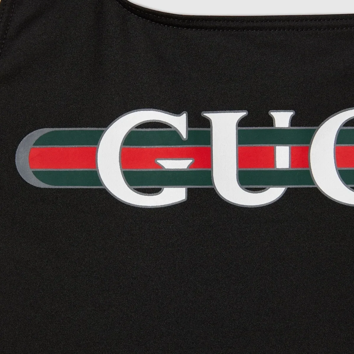 Gucci Sparkling Jersey Swimsuit With Print Black