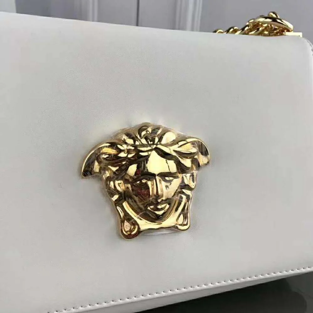 Versace Medusa Head Evening Clutch Bag for Women in White Versace Medusa Head Evening Clutch Bag for Women in White