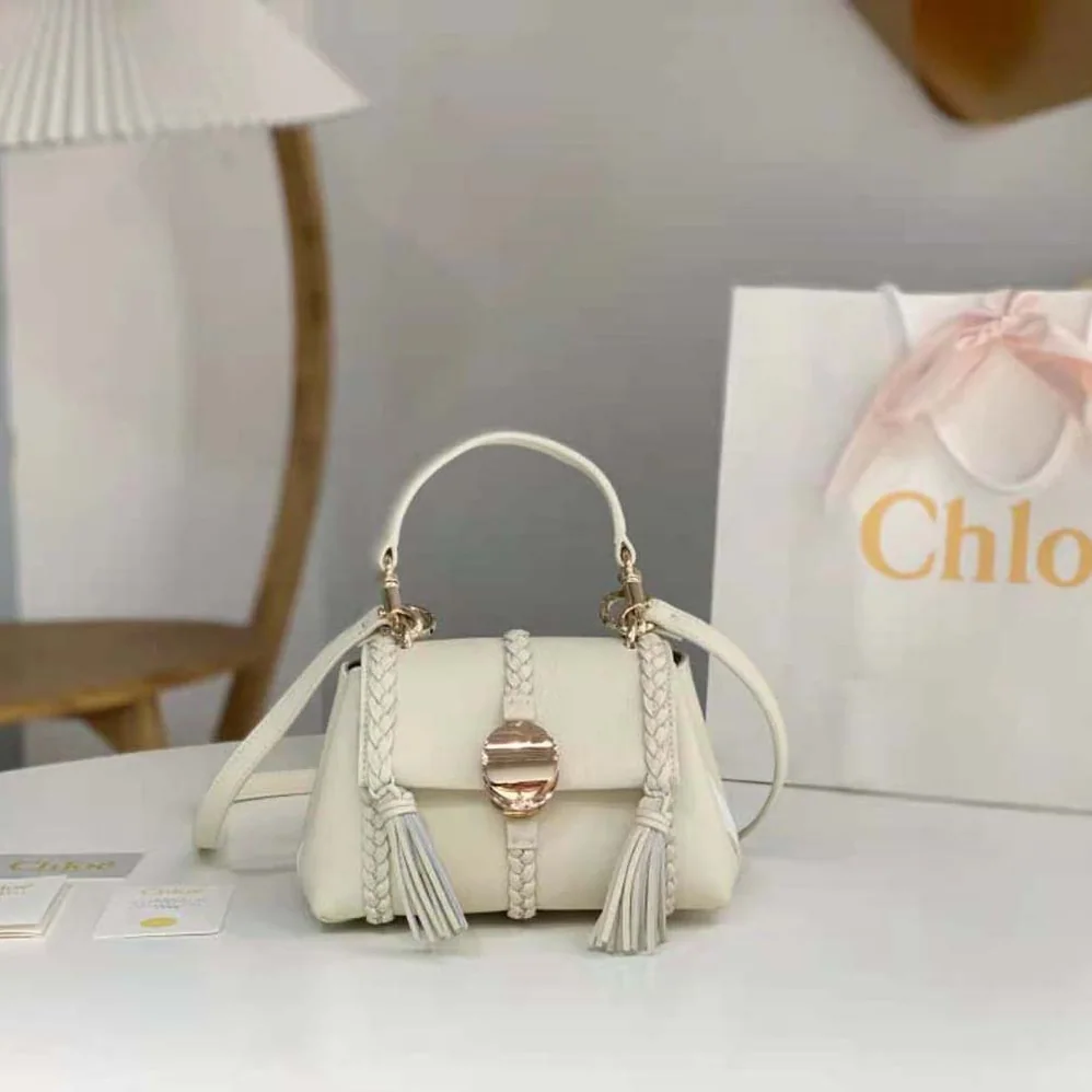 Chloe Penelope Mini Soft Shoulder Bag for Women in White Chloe Penelope Mini Soft Shoulder Bag for Women in White