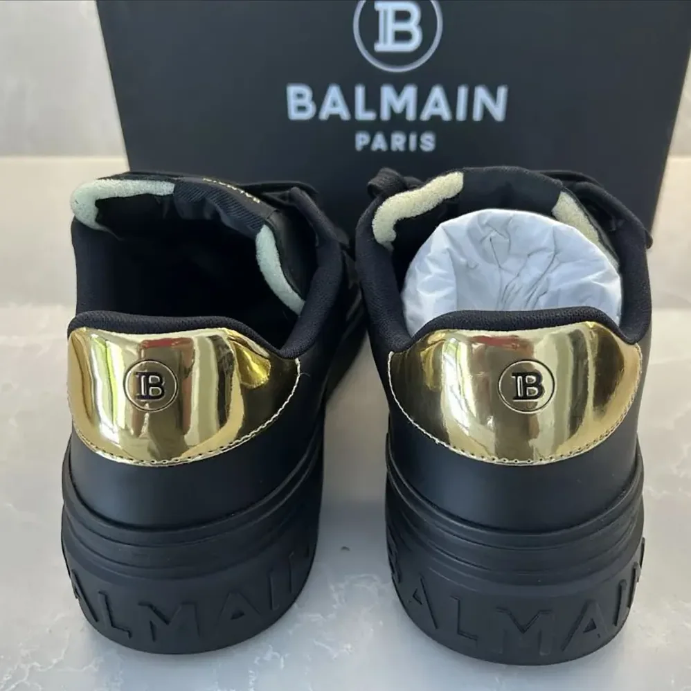 Balmain B Court Trainers in Calfskin for Unisex in Black