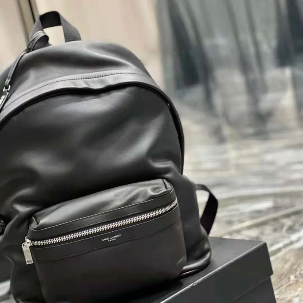 Saint Laurent YSL City Backpack in Matte Leather for Women Saint Laurent YSL City Backpack in Matte Leather for Women